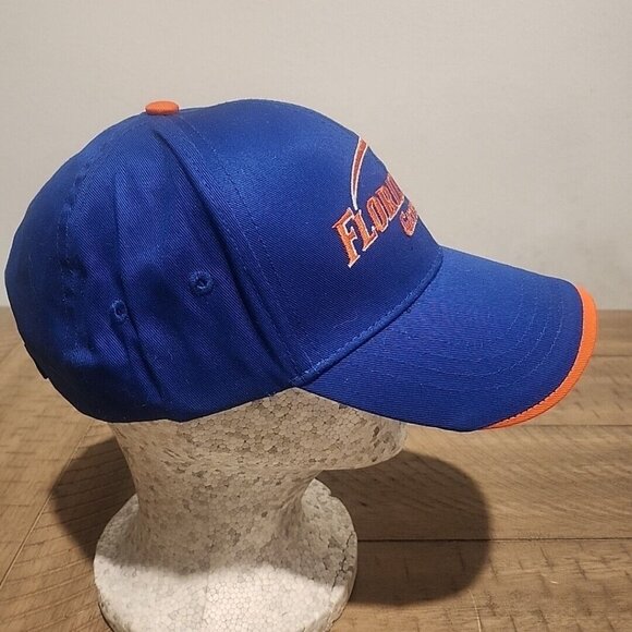 University Of FLORIDA GATORS EMBROIDERED LOGO StrapBACK CAP HAT Blue Orange - Picture 4 of 5